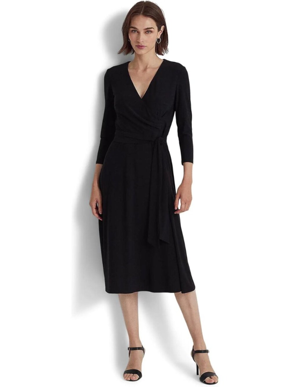 Lauren Ralph Lauren Black Jersey-Matte Midi Dress — NWT 🖤